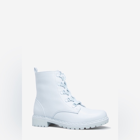 Jordyn Lug Sole Combat Boot Size 7 Pastel Blue - Picture 2 of 6